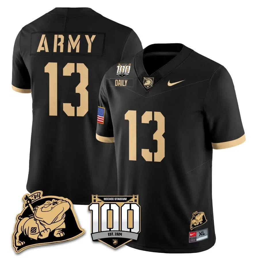Personalized ABK 100th Anniversary Patch Vapor Jersey - Black / Bryson Daily Stitched