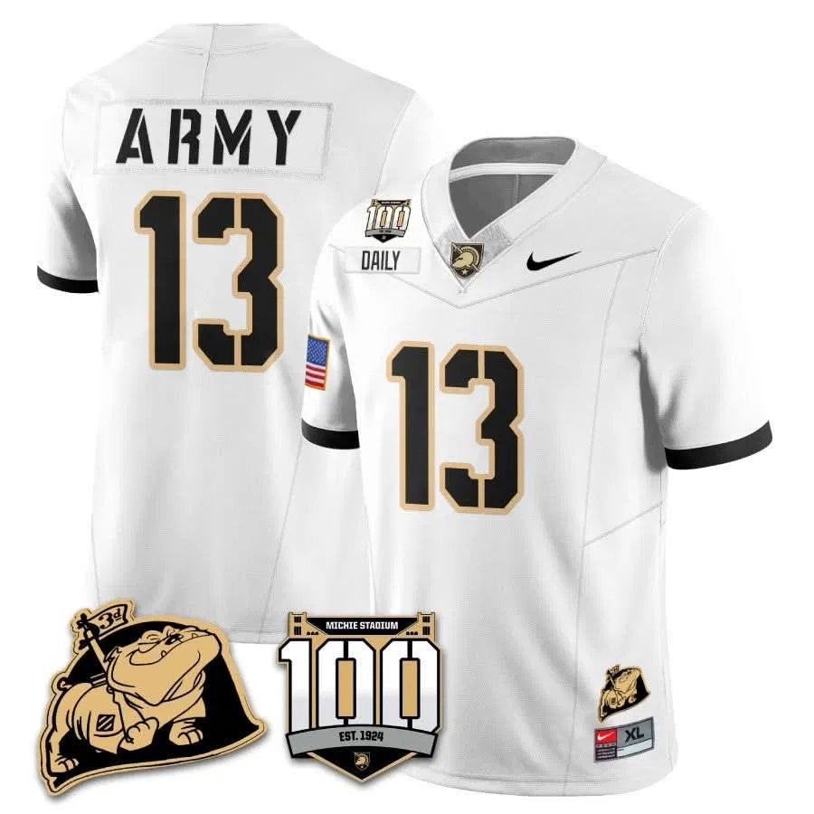 Personalized ABK 100th Anniversary Patch Vapor Jersey - White / Bryson Daily Stitched