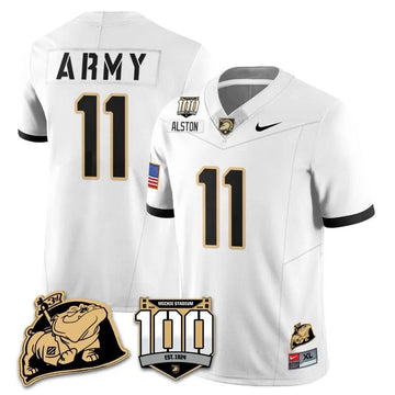 Personalized ABK 100th Anniversary Patch Vapor Jersey - White / Isaiah Alston Stitched