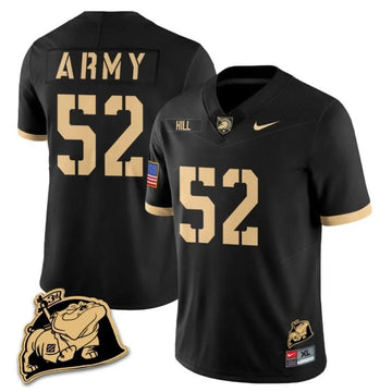 Personalized ABK Rocky The Bulldog Patch Jersey - Black / Austin Hill Stitched