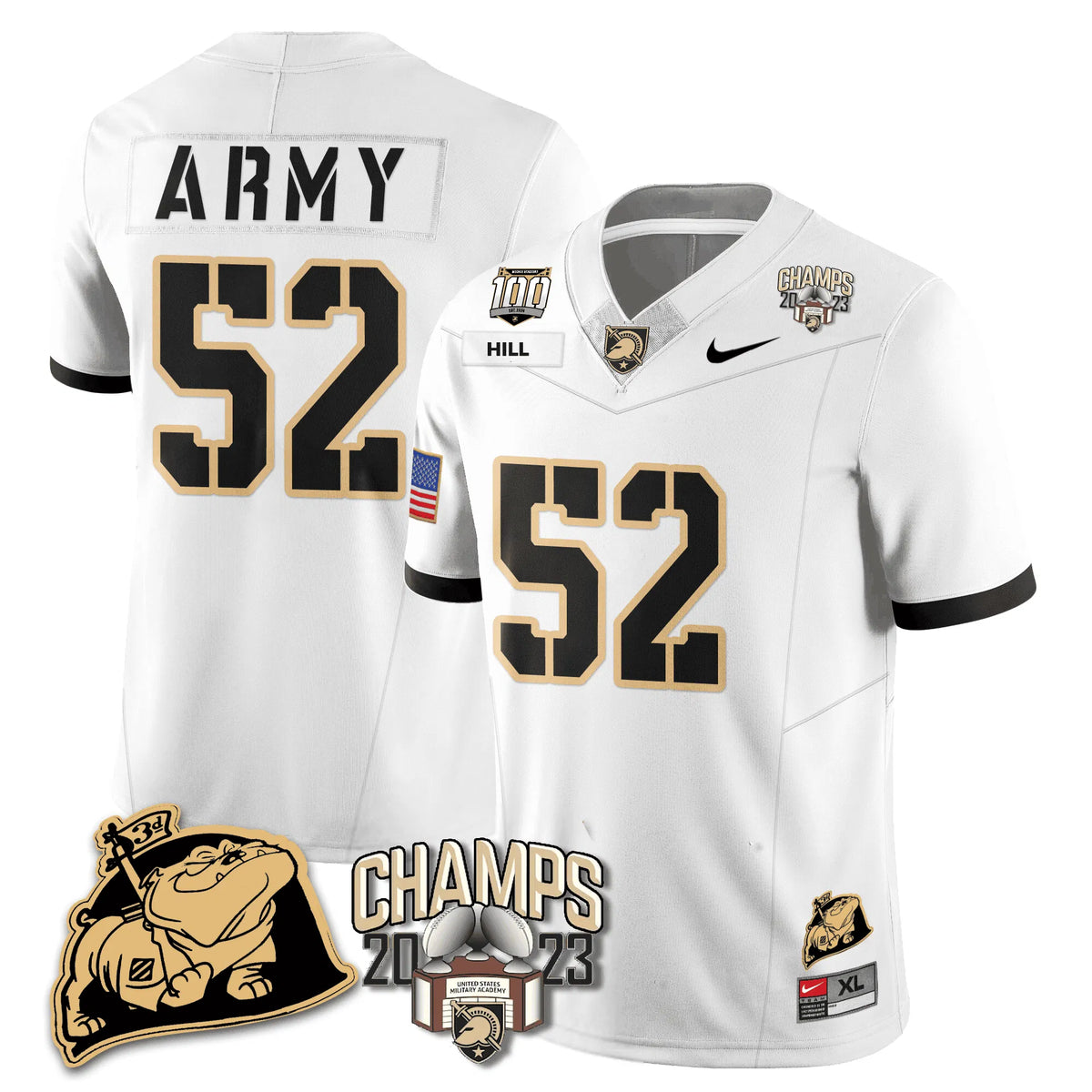 Personalized ABK 2023 CIC Trophy Champion Patch Jersey - Austin Hill / White Stitched