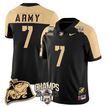 Personalized ABK 2023 CIC Trophy Champion Patch Jersey - Champ Harris / Black Alternate Stitched