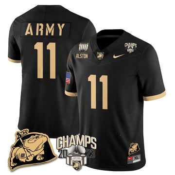Personalized ABK 2023 CIC Trophy Champion Patch Jersey - Isaiah Alston / Black Stitched