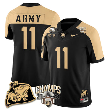 Personalized ABK 2023 CIC Trophy Champion Patch Jersey - Isaiah Alston / Black Alternate Stitched