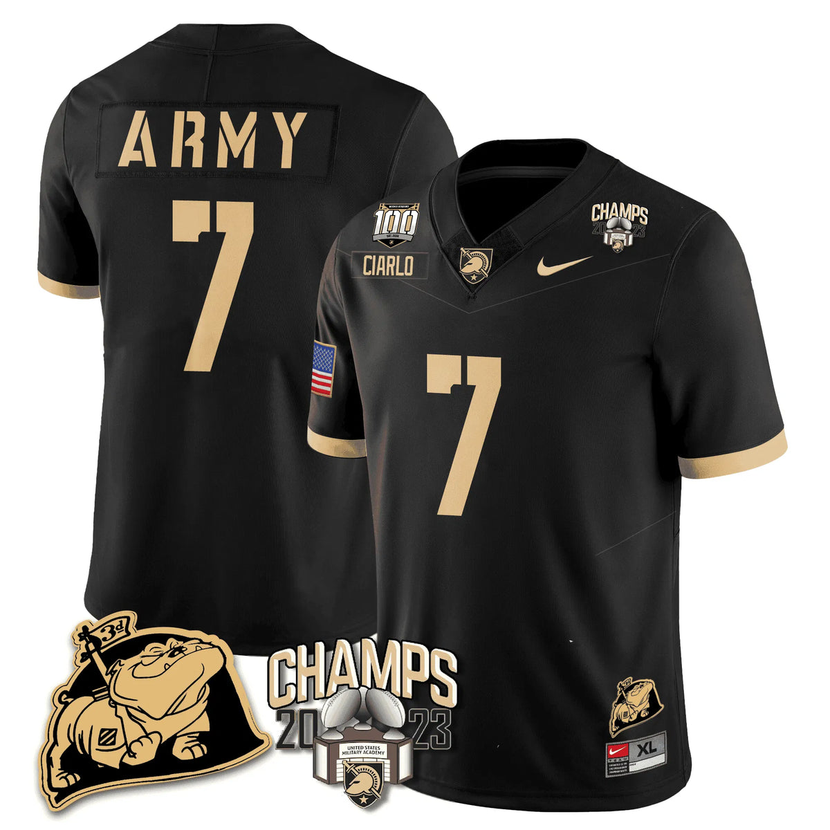Personalized ABK 2023 CIC Trophy Champion Patch Jersey - Jimmy Ciarlo / Black Stitched