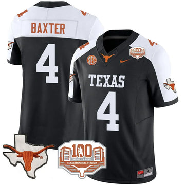 Personalized TL 2026 Vapor Limited Jersey - 100 years of Darrell K Royal - Black Alternate / CJ Baxter Stitched
