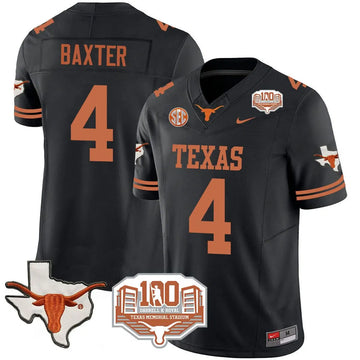 Personalized TL 2026 Vapor Limited Jersey - 100 years of Darrell K Royal - Black / CJ Baxter Stitched