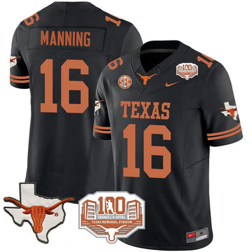 Personalized TL 2026 Vapor Limited Jersey - 100 years of Darrell K Royal - Black / Arch Manning Stitched