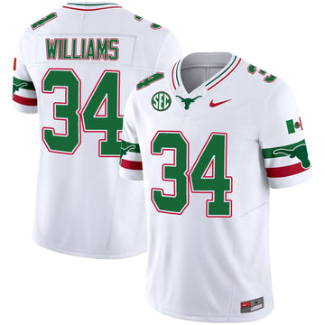 Personalized TL Mexico SEC Patch Vapor Jersey - White / Ricky Williams Stitched