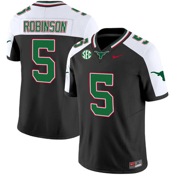 Personalized TL Mexico SEC Patch Vapor Jersey - Black Alternate / Bijan Robinson Stitched