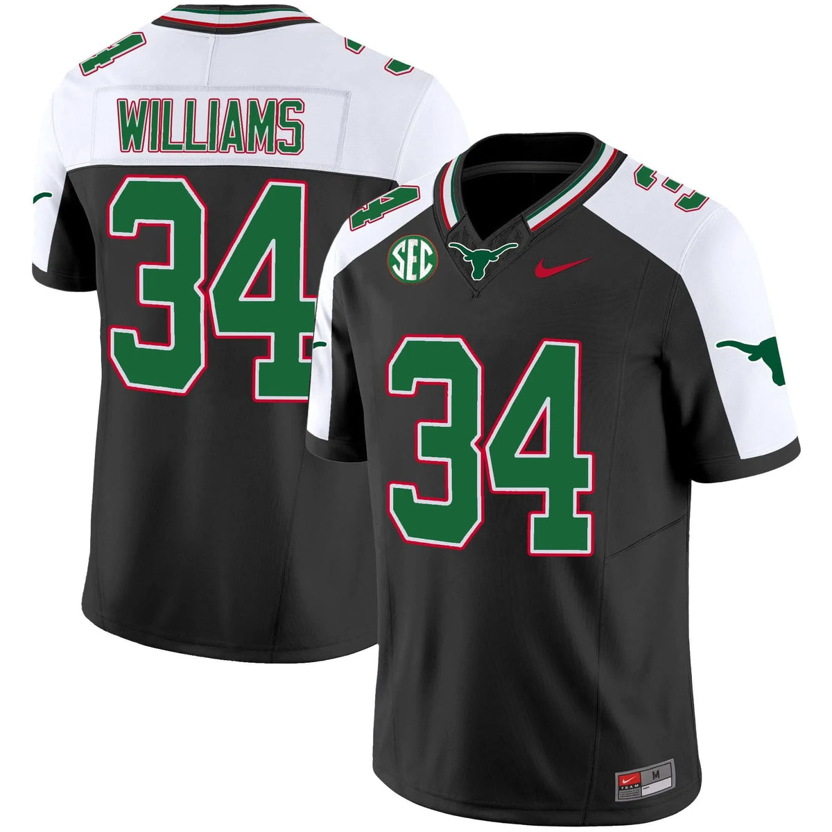Personalized TL Mexico SEC Patch Vapor Jersey - Black Alternate / Ricky Williams Stitched