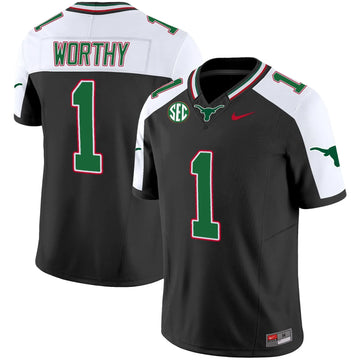 Personalized TL Mexico SEC Patch Vapor Jersey - Black Alternate / Xavier Worthy Stitched