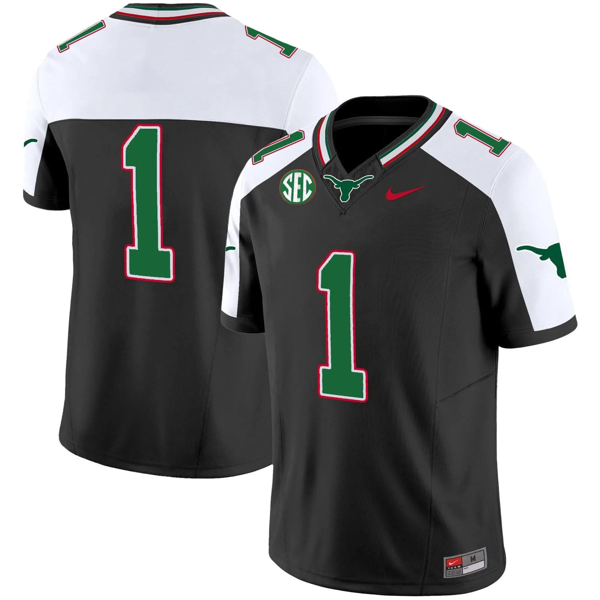 Personalized TL Mexico SEC Patch Vapor Jersey - Black Alternate / Team Stitched