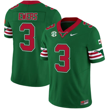 Personalized TL Mexico SEC Patch Vapor Jersey - Green / Quinn Ewers Stitched