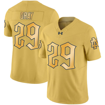 Personalized NDFI Vapor Limited Jersey - Gold / Christian Gray Stitched