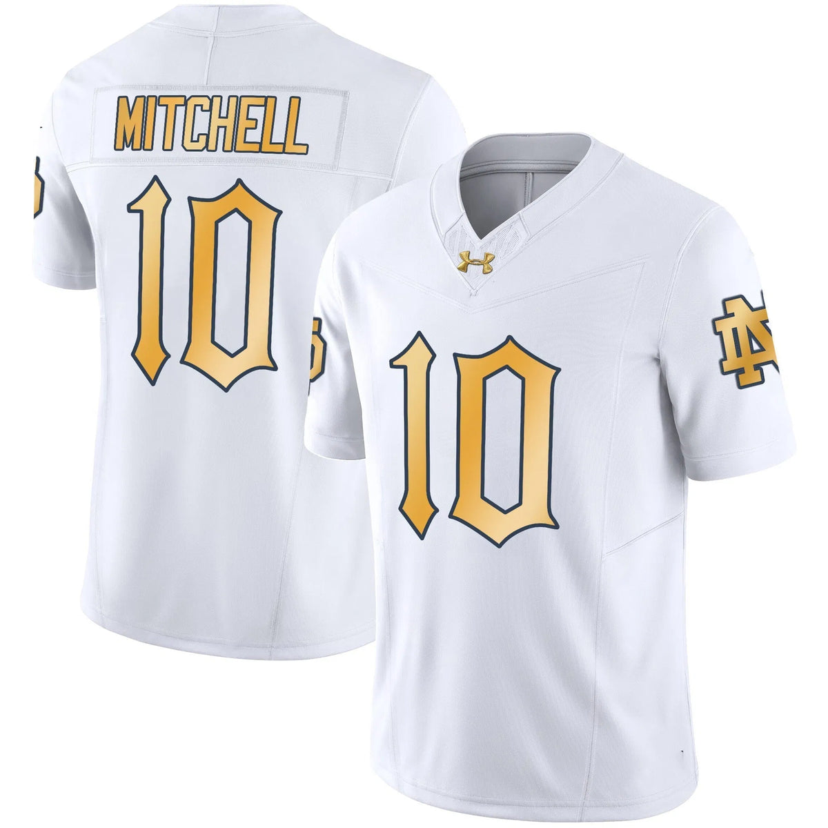 Personalized NDFI Vapor Limited Jersey - White / Kris Mitchell Stitched