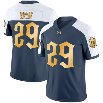 Personalized NDFI Vapor Limited Jersey - Alternate / Christian Gray Stitched