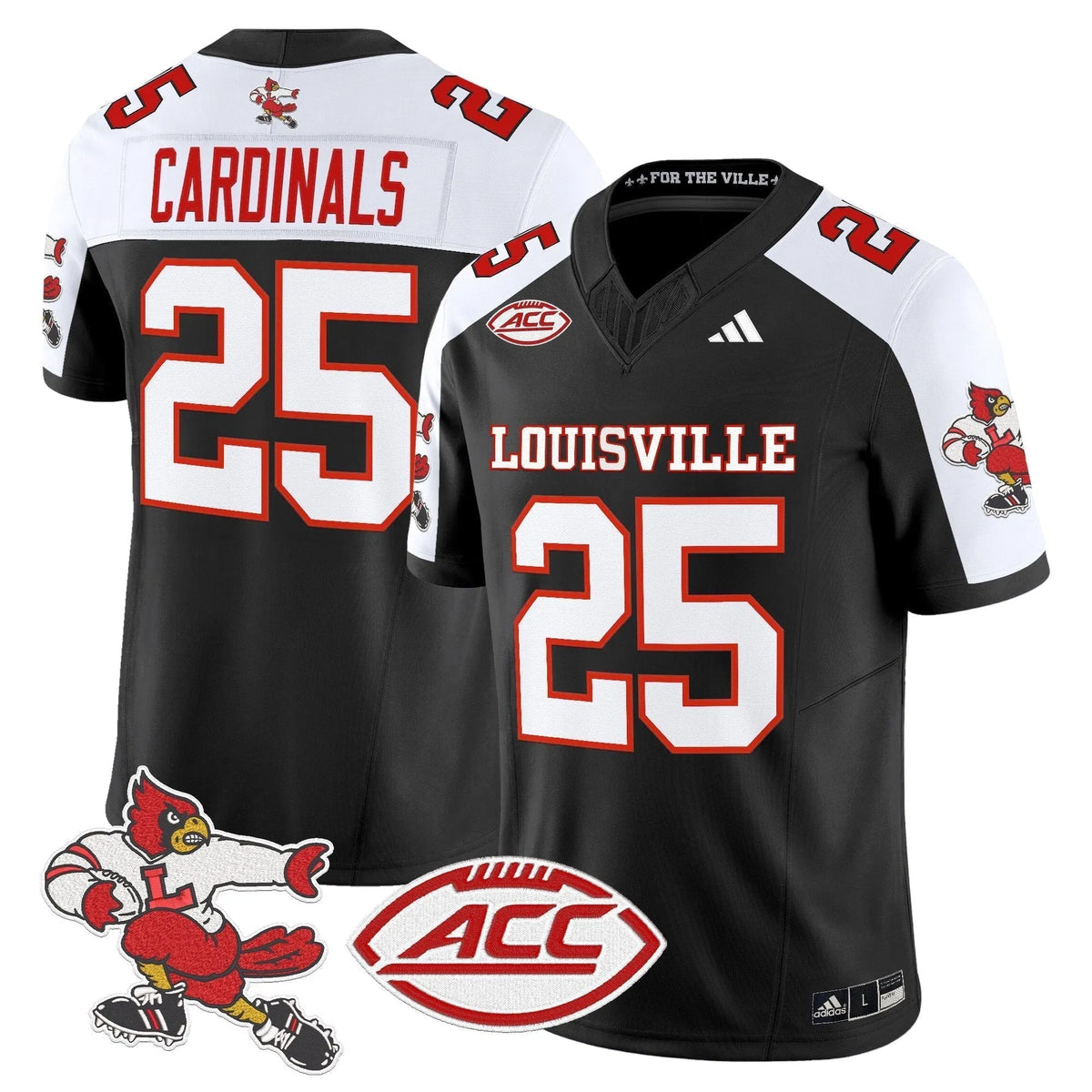 Personalized LC '1980s Throwback' Vapor Limited Jersey - Black Alternate / #25 Cardinals Stitched