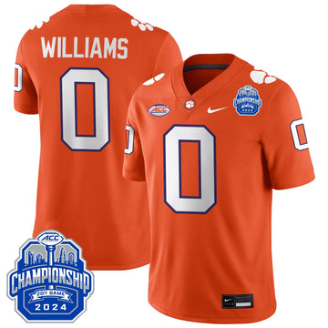 Personalized CT 24/25 Jersey - ACC Championship Patch - WILLIAMS - 0 / Orange Stitched