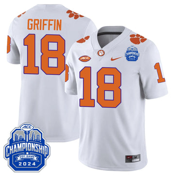 Personalized CT 24/25 Jersey - ACC Championship Patch - GRIFFIN - 18 / White Stitched