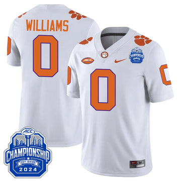 Personalized CT 24/25 Jersey - ACC Championship Patch - WILLIAMS - 0 / White Stitched