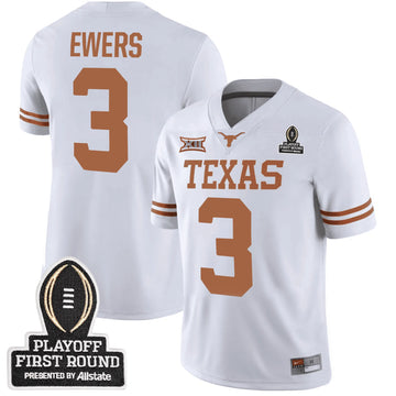 Personalized TL Football 24/25 Jersey - CFP First Round Patch - EWERS - 3 / White Stitched