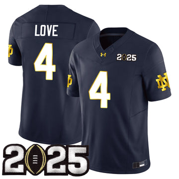 Personalized NDFI 24/25 Jersey - CFP Final Patch - LOVE - 4 / Navy Stitched