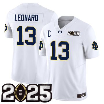 Personalized NDFI 24/25 Jersey - CFP Final Patch - LEONARD - 13 / White Stitched