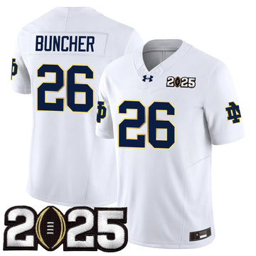 Personalized NDFI 24/25 Jersey - CFP Final Patch - BUNCHER - 26 / White Stitched