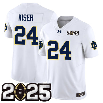 Personalized NDFI 24/25 Jersey - CFP Final Patch - KISER - 24 / White Stitched