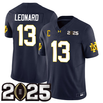 Personalized NDFI 24/25 Jersey - CFP Final Patch - LEONARD - 13 / Navy Stitched