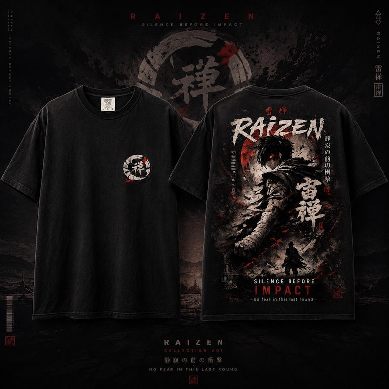 RAIZEN Oversized Anime Streetwear Tee - Gift for friends