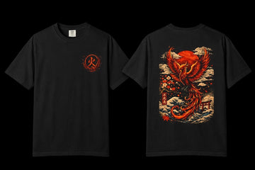 Japanese Phoenix Rising Tee - Gift for friends