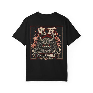 Japanese Oni Shrine Illustration Tee - Gift for friend