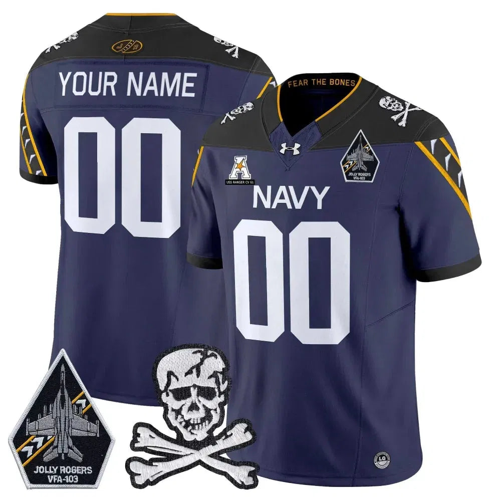 Personalized NM Vapor Limited Custom Jersey - Navy Stitched
