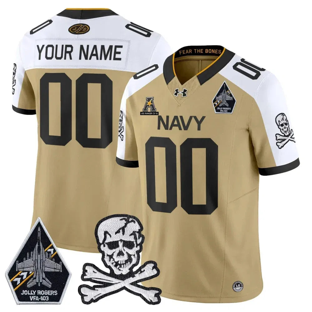 Personalized NM Vapor Limited Custom Jersey - Gold Alternate Stitched