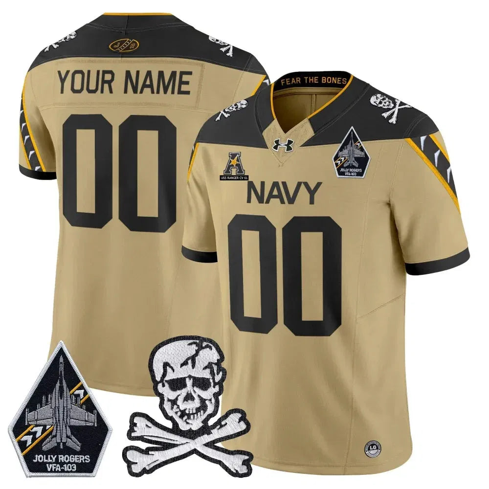 Personalized NM Vapor Limited Custom Jersey - Gold Stitched