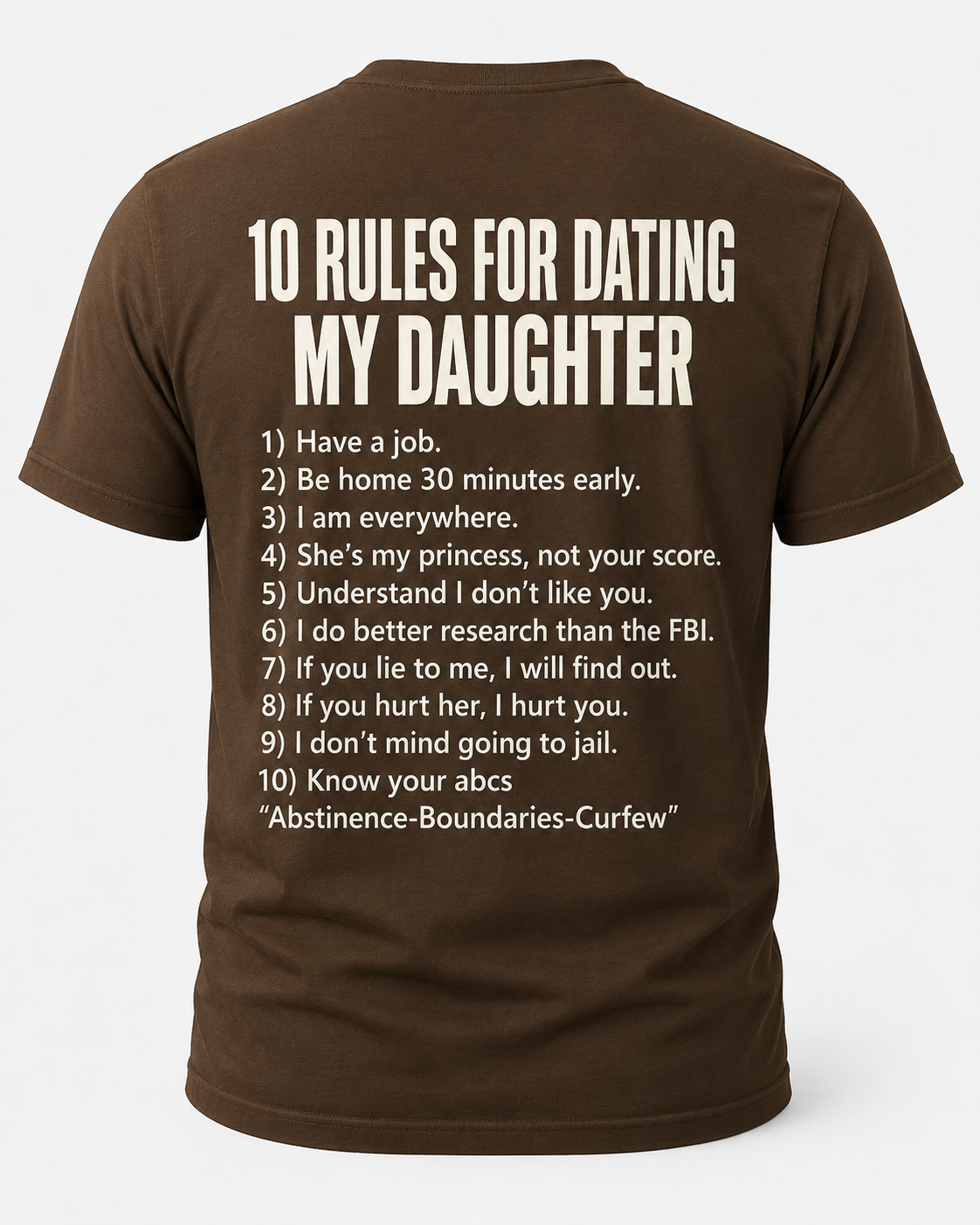10 Rules for Dating My Daughter Shirt – Funny Protective Dad T-Shirt, Father’s Day Gift