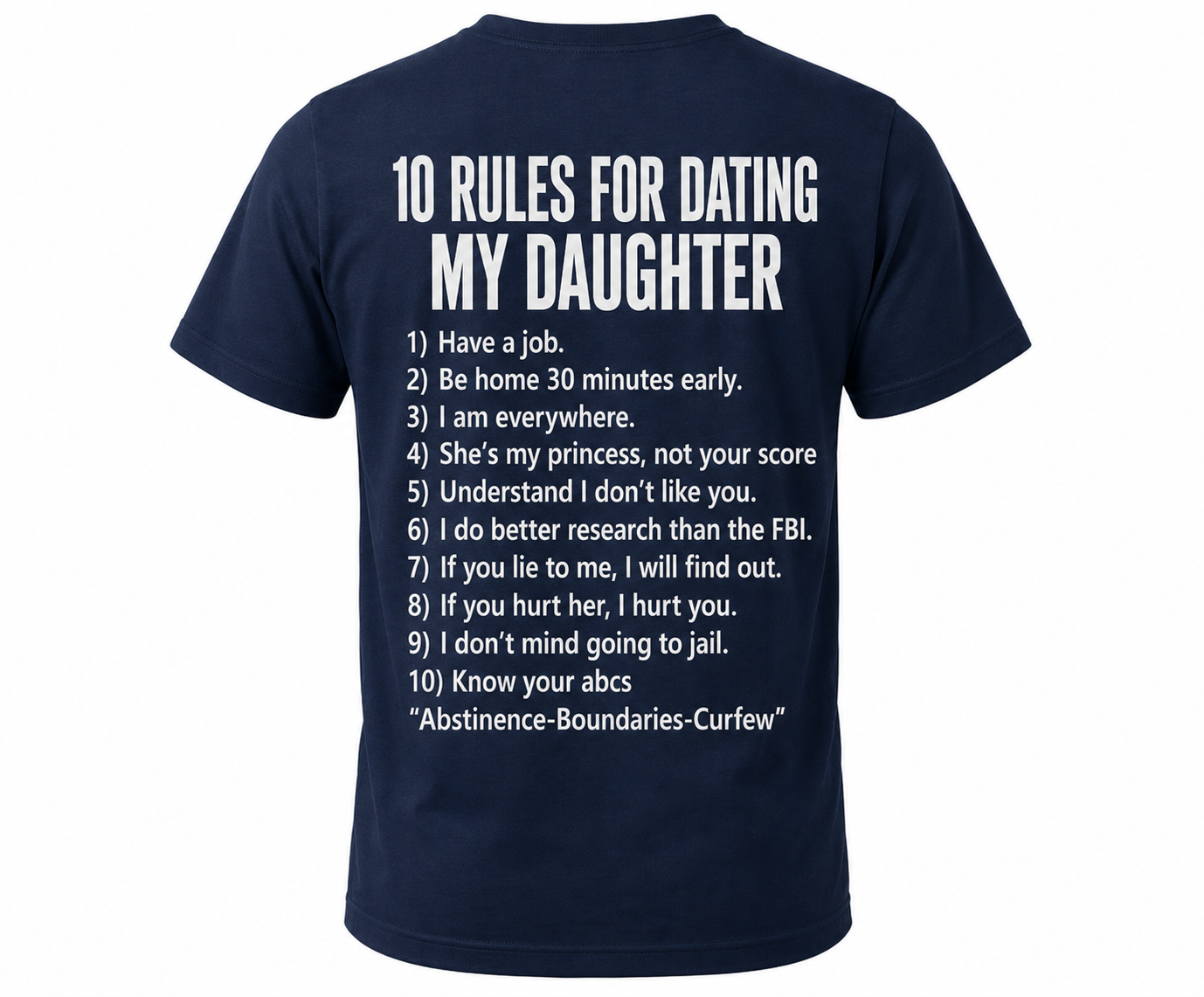 10 Rules for Dating My Daughter Shirt – Funny Protective Dad T-Shirt, Father’s Day Gift